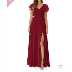 Burgundy bridesmaid dress